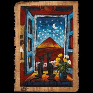 Egyptian Themed Papyrus Painting