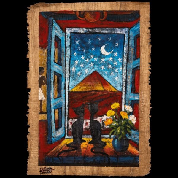 Egyptian Themed Papyrus Painting