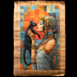 Queen Cleopatra And The Black Cat